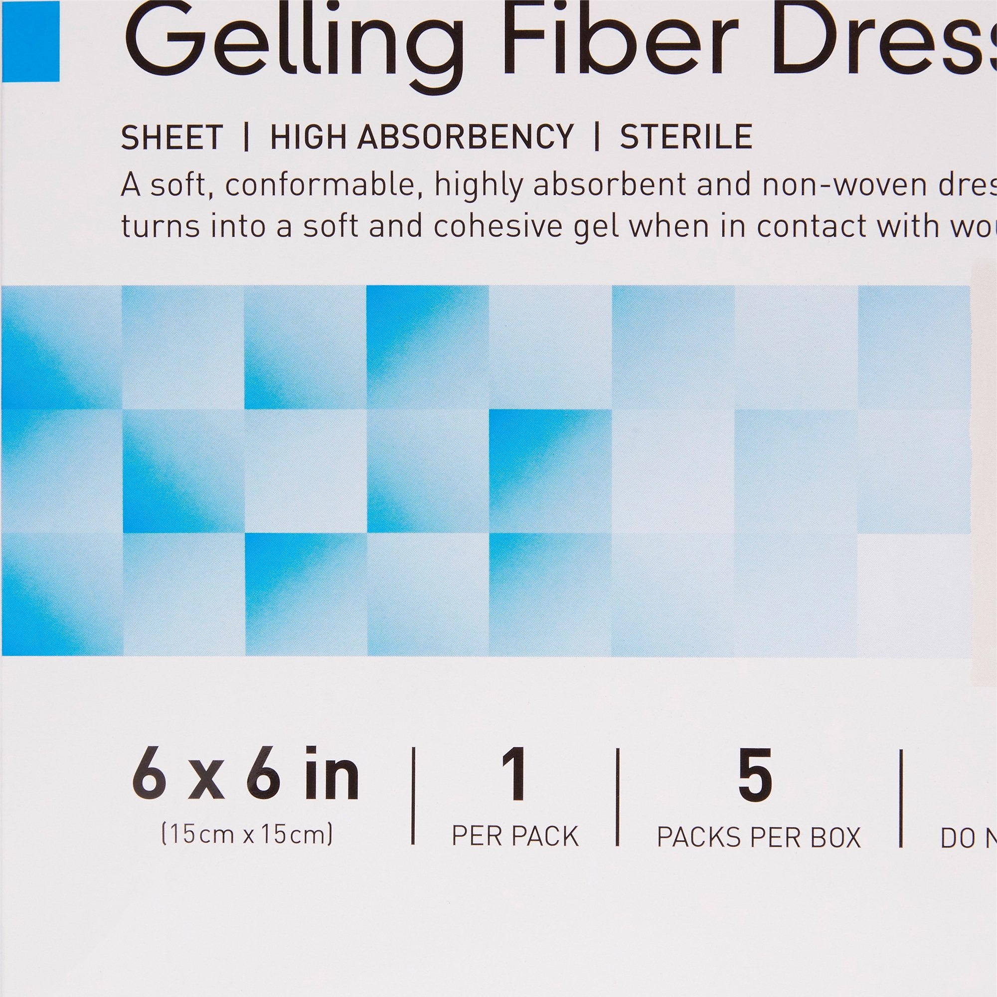 McKesson Absorbent Gelling Fiber Dressing, 6 x 6 Inch