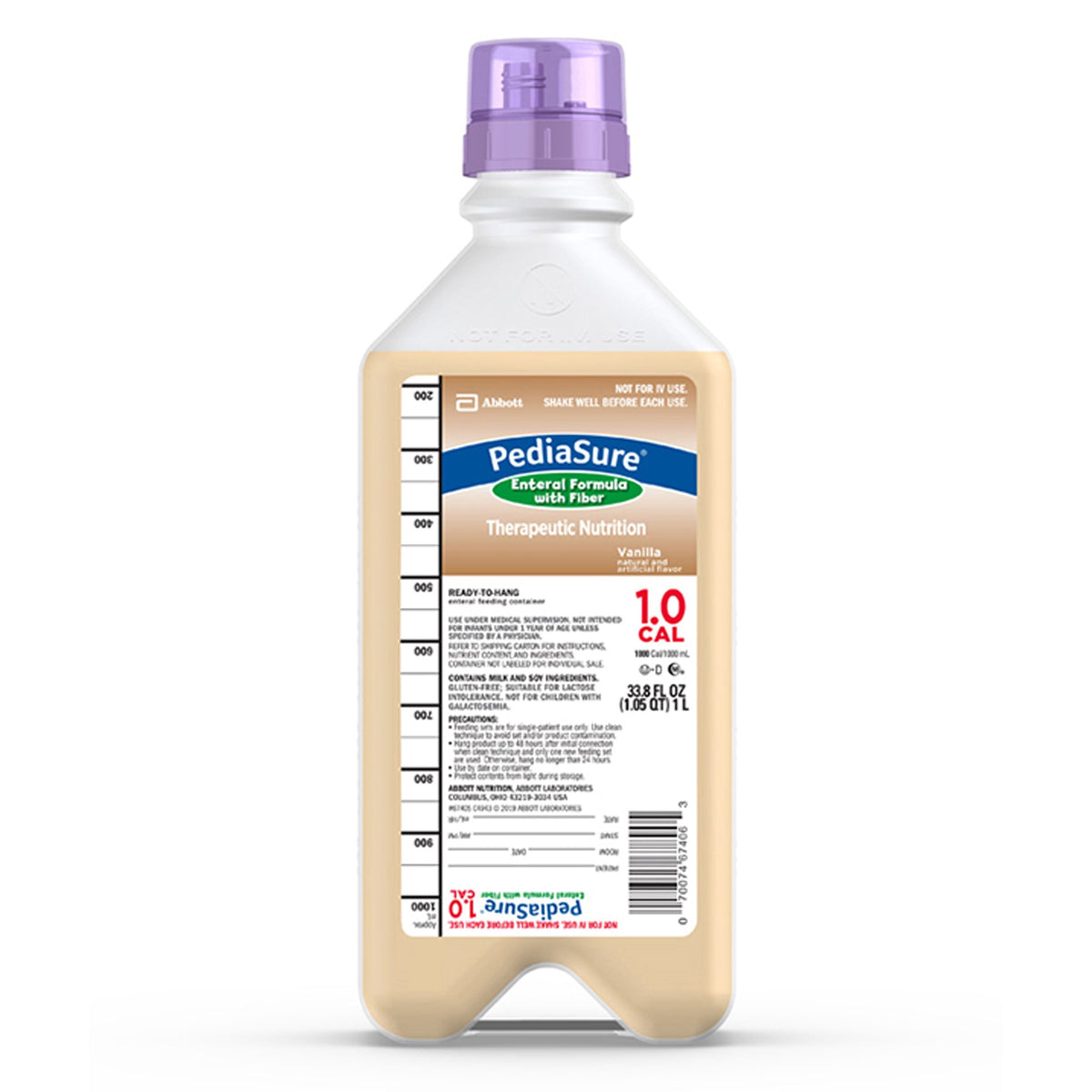 PediaSure® 1.0 Cal with Fiber Tube Feeding Formula, 1-liter Ready to Hang Container