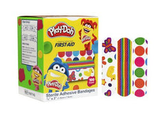 American® White Cross Kid Design (Play Doh) Adhesive Strip, 3/4 x 3 Inch