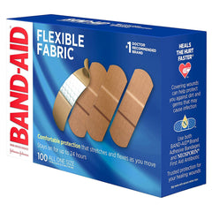 Band-Aid® Flexible Fabric Tan Adhesive Strip, 1 x 3 Inch
