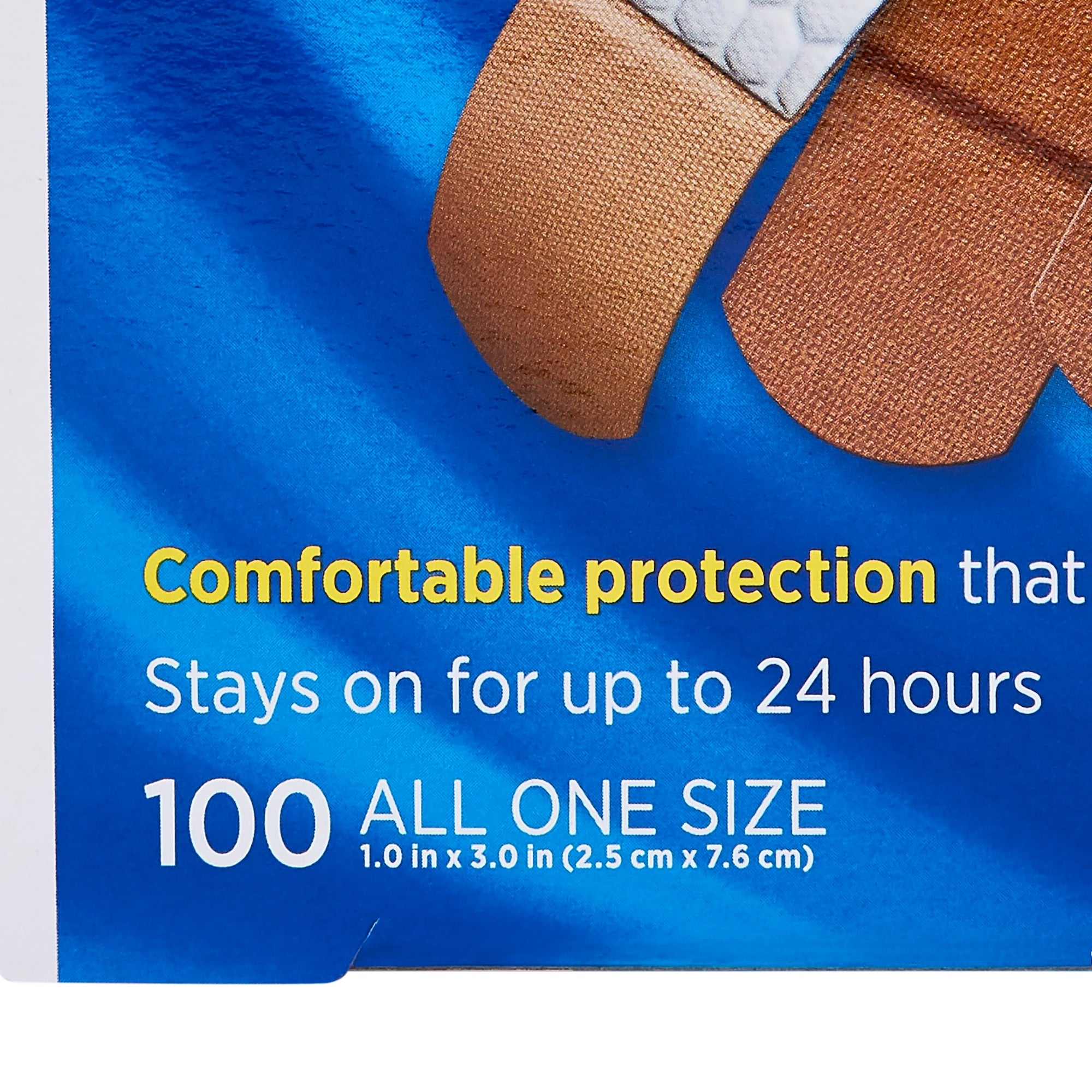 Band-Aid® Flexible Fabric Tan Adhesive Strip, 1 x 3 Inch