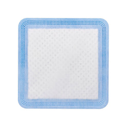 ConvaMax Superabsorber Silicone Adhesive with Border Silicone Foam Dressing, 4 x 4 Inch