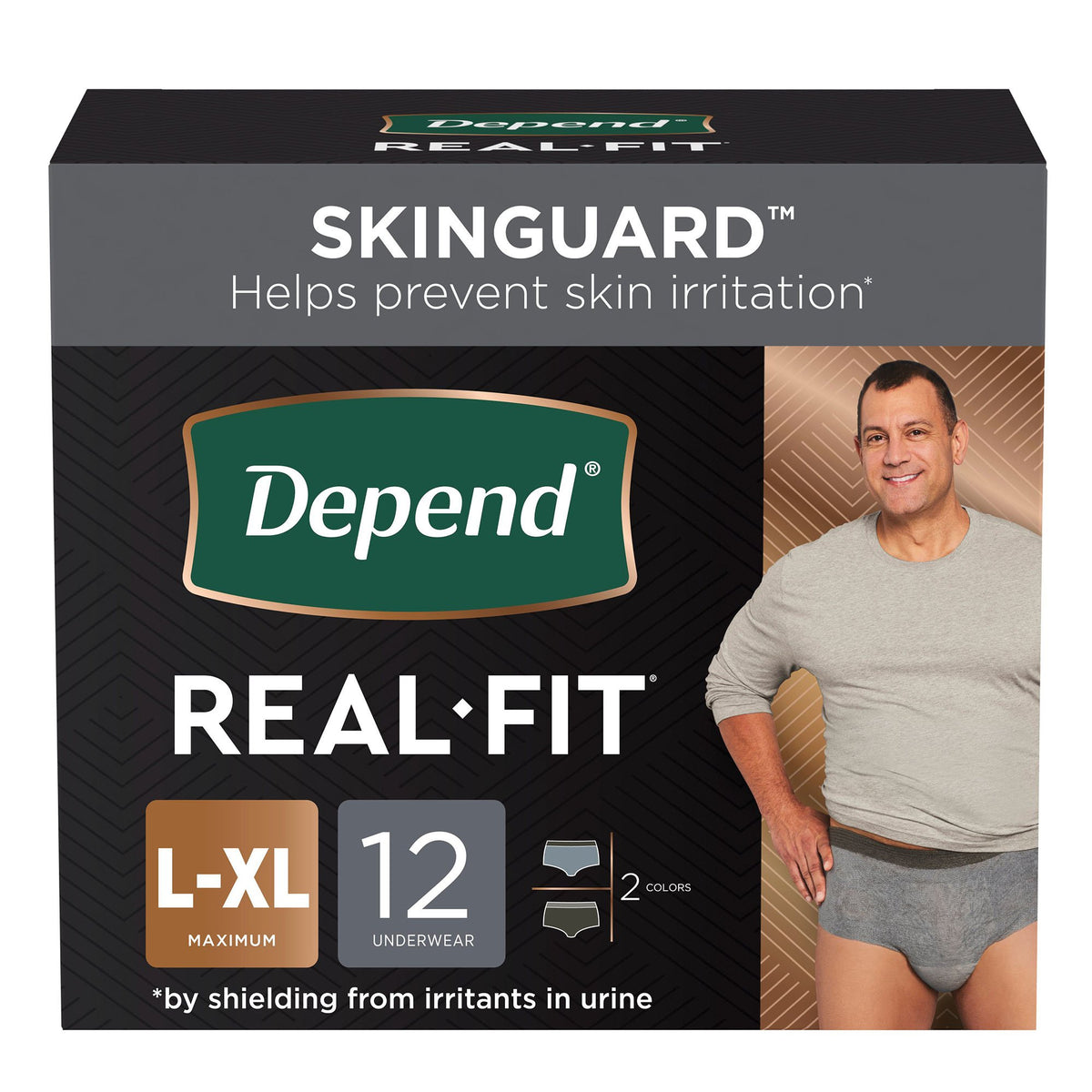 Depend® Real Fit® Maximum Absorbent Underwear, Large / Extra Large
