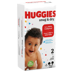Huggies® Snug & Dry Diaper, Size 2, 34 per Package
