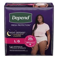 Depend® Night Defense® Absorbent Underwear, Large