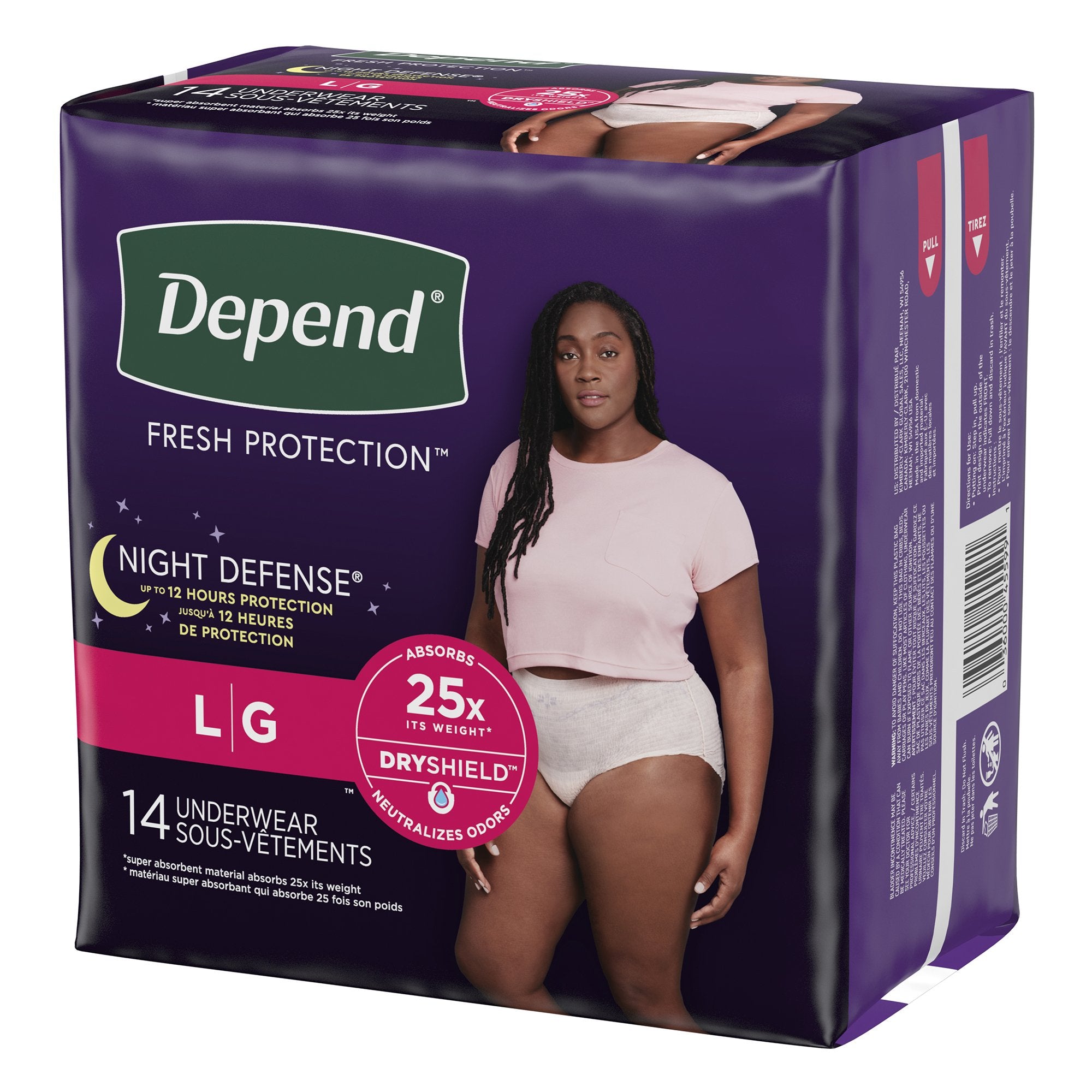Depend® Night Defense® Absorbent Underwear, Large