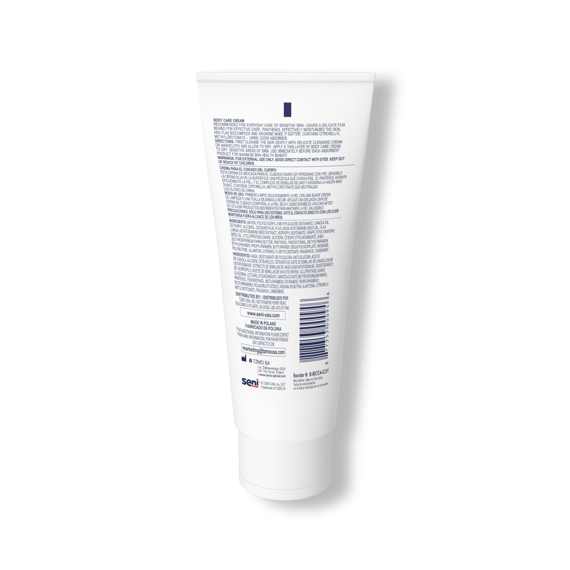 Seni® Care Body Care Skin Protectant, 4 oz. Tube