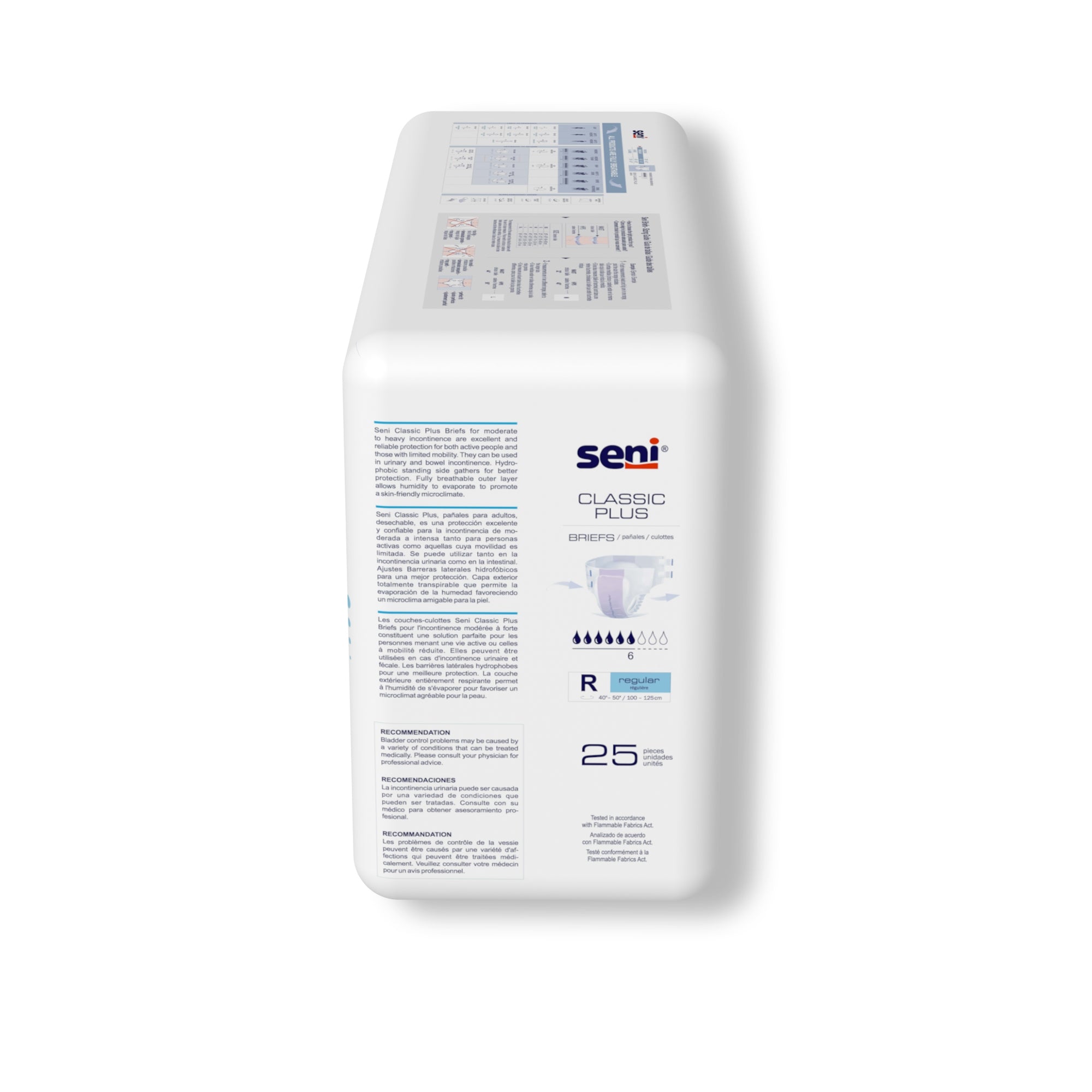 Seni® Classic Plus Moderate to Heavy Absorbency Incontinence Brief, Regular