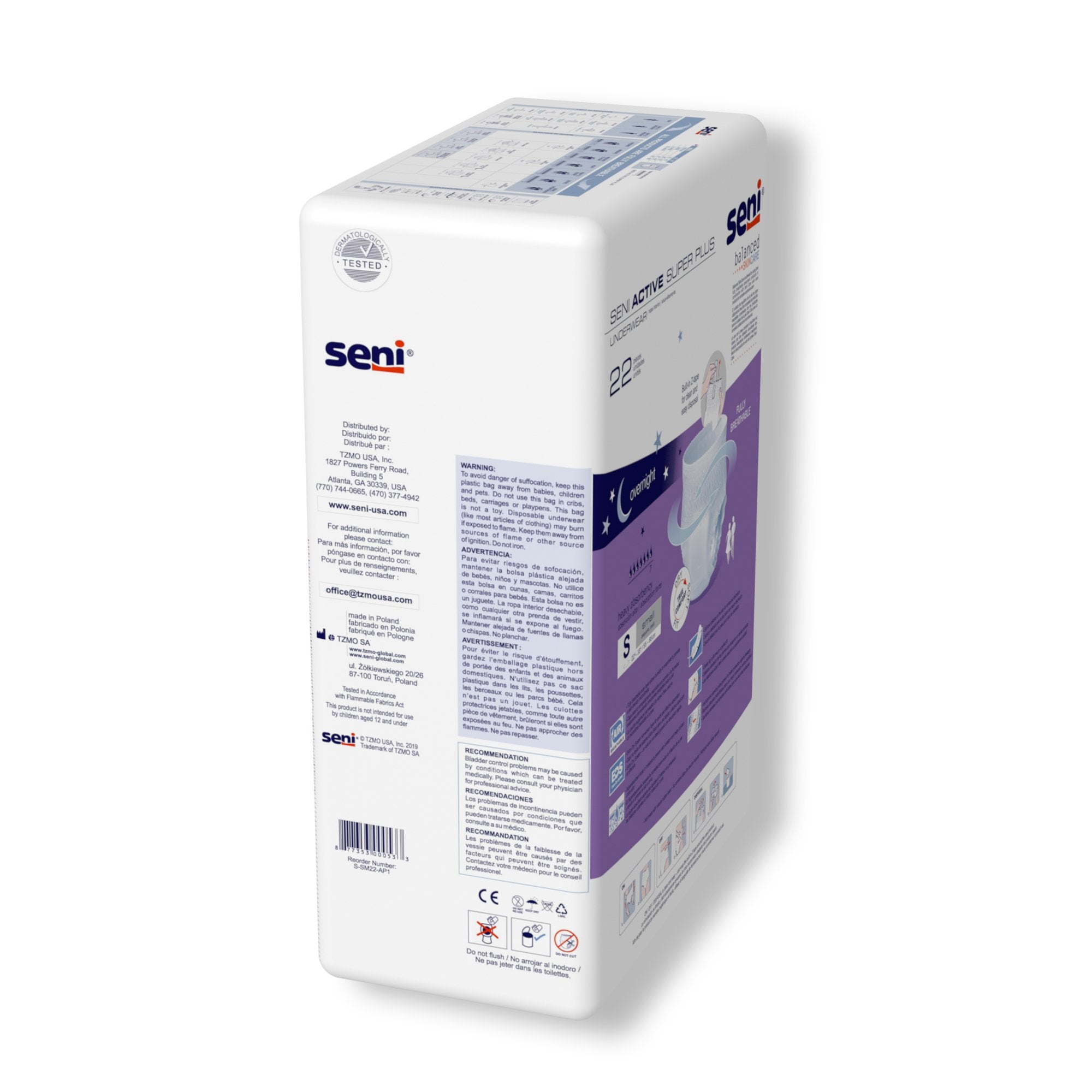 Seni® Active Super Plus Heavy Absorbent Underwear, Small