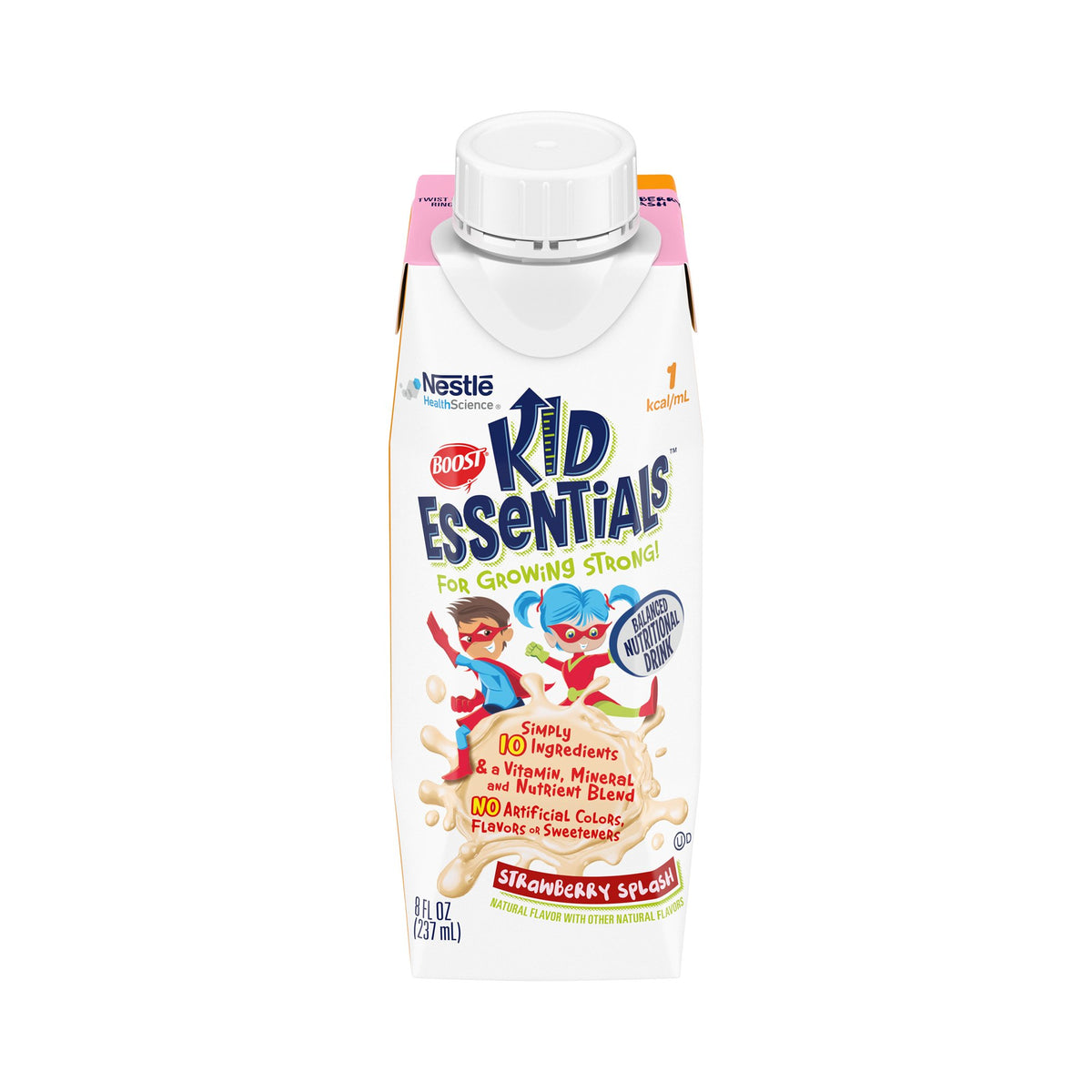 Boost® Kid Essentials Strawberry Pediatric Oral Supplement, 8 oz. Carton, 24 per Case