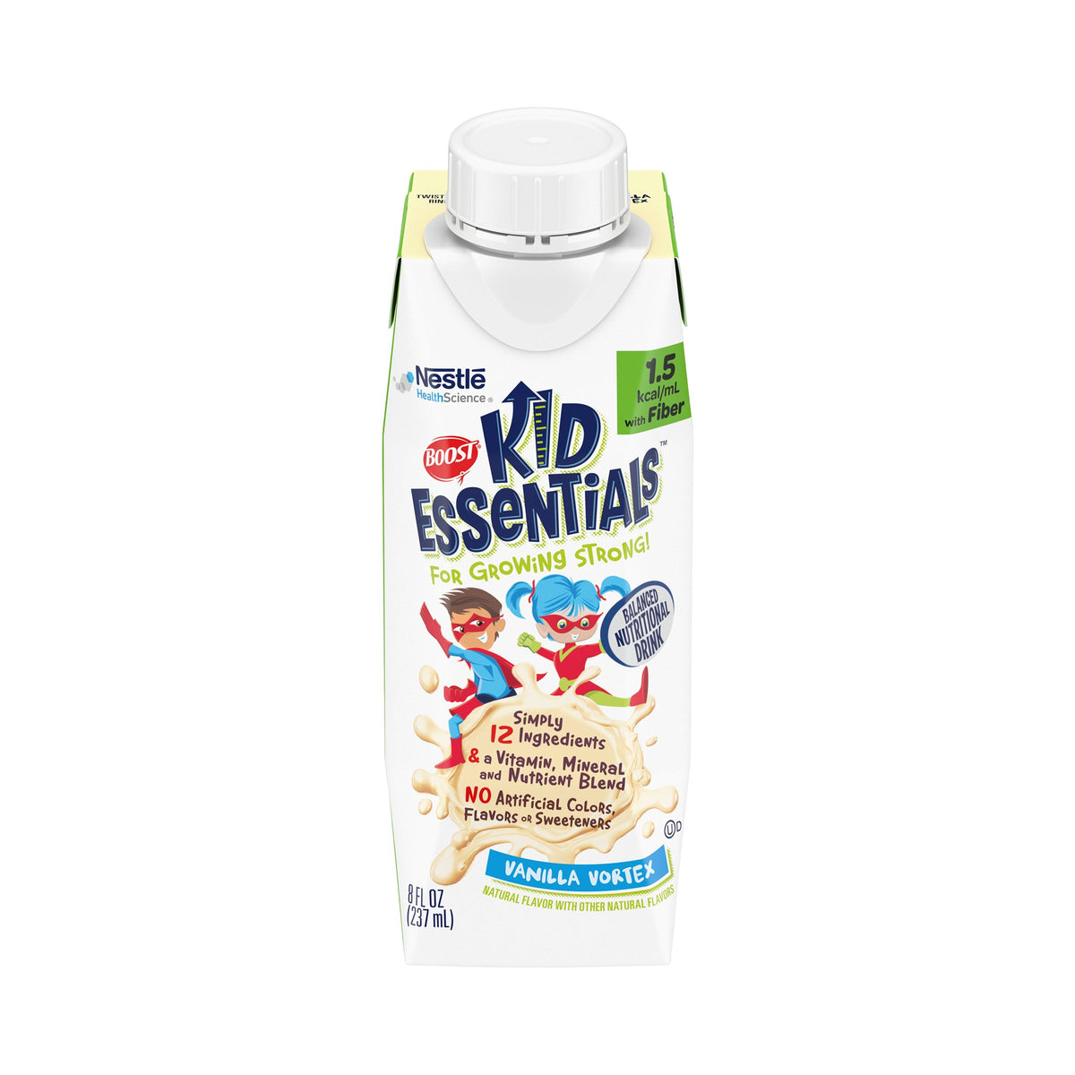 Boost® Kid Essentials 1.5 with Fiber Vanilla Pediatric Oral Supplement / Tube Feeding Formula, 8 oz. Carton, 24 per Case