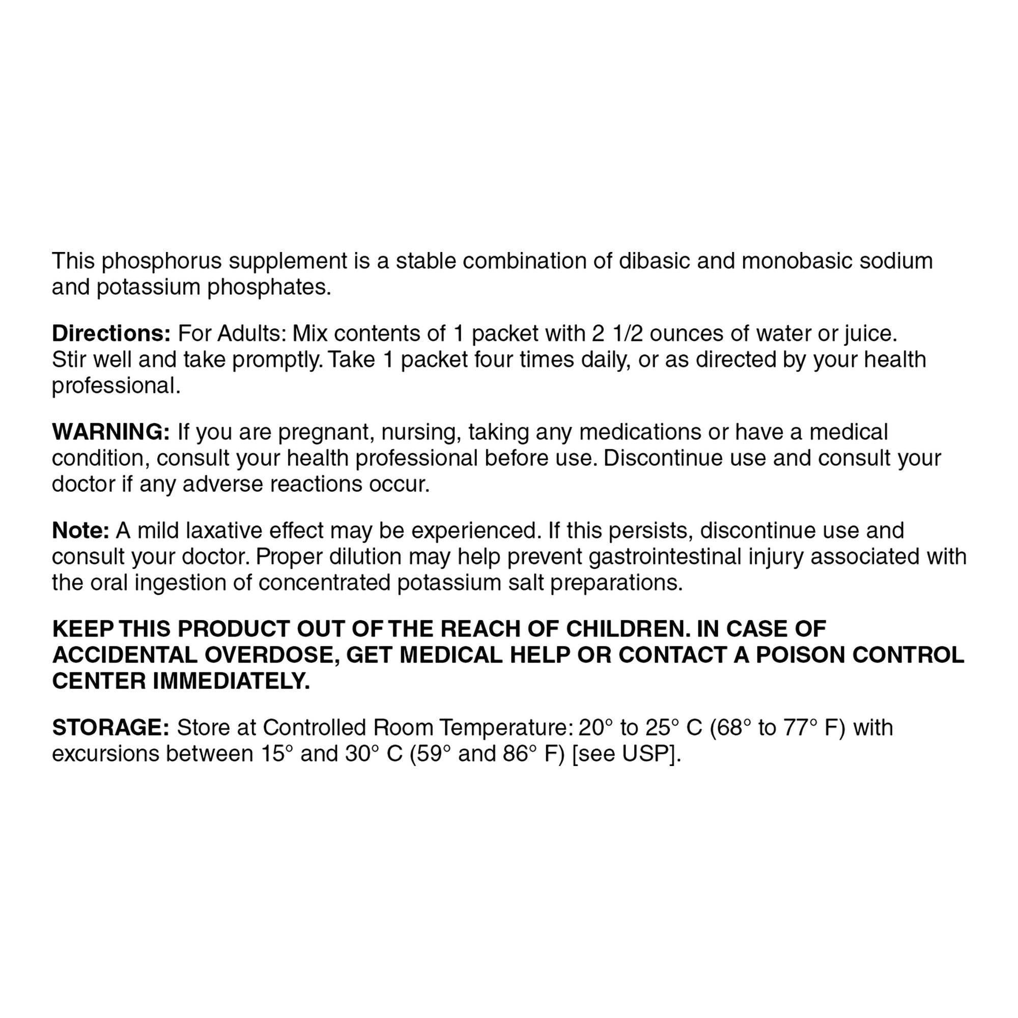 Geri-Care Phosphorus Supplement Powder with Electrolytes, Strawberry Flavor