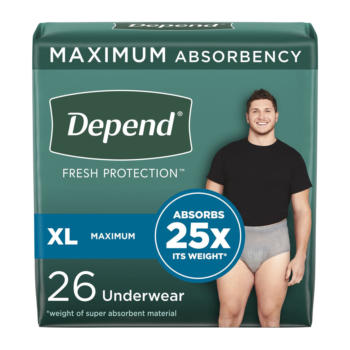 Depend® FIT-FLEX® Male Absorbent Underwear, X-Large