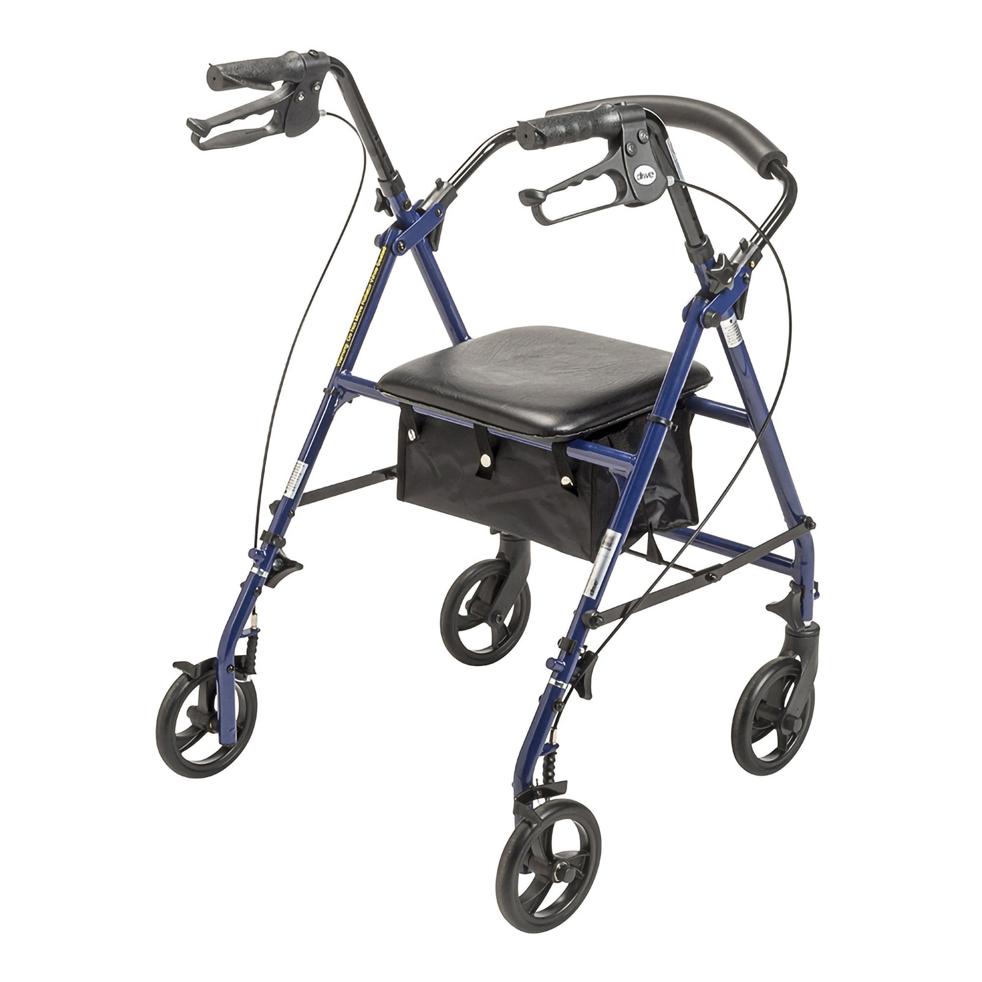 drive Steel Rollator with 6 Inch Wheels, Blue