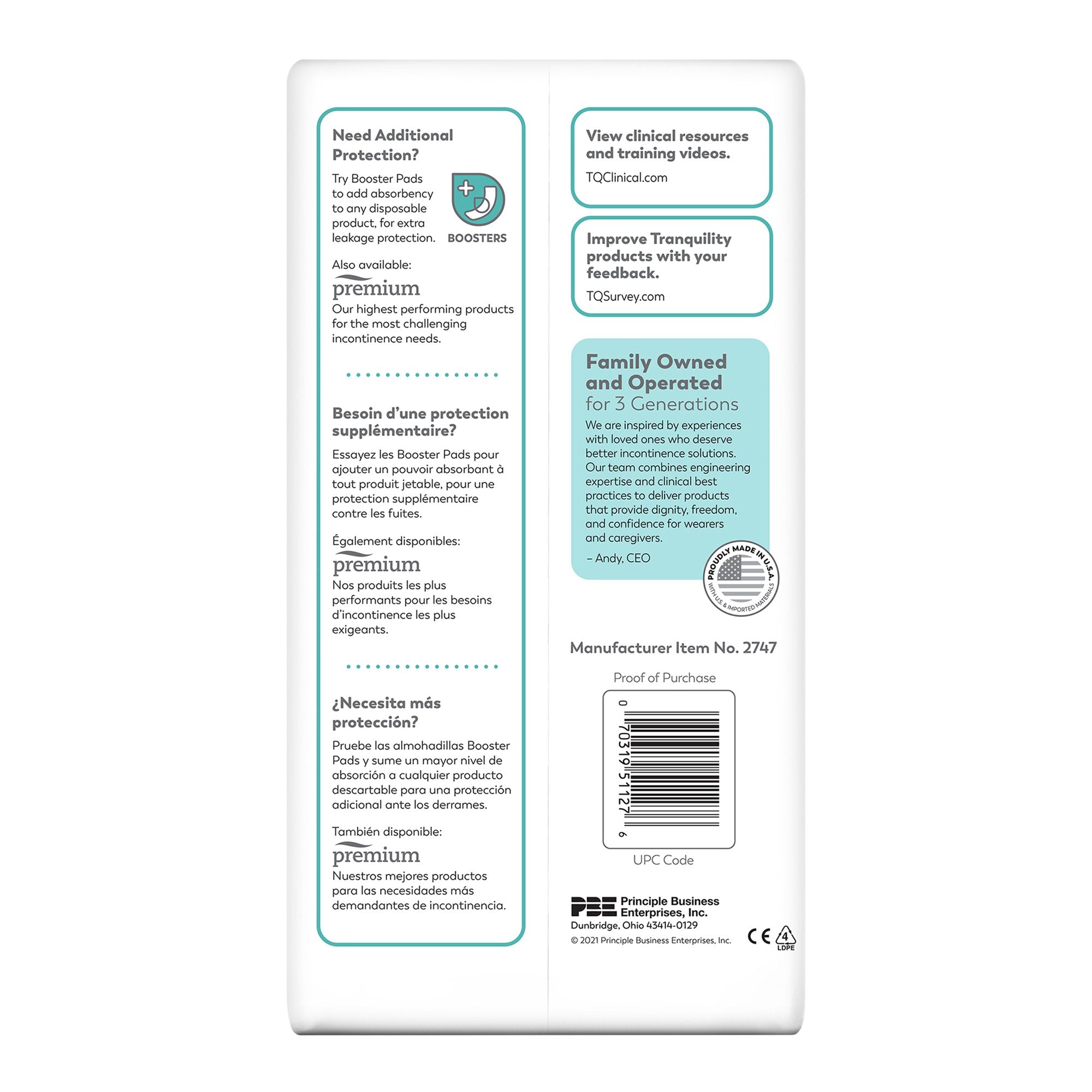 Tranquility® Essential Heavy Incontinence Brief, Extra Large