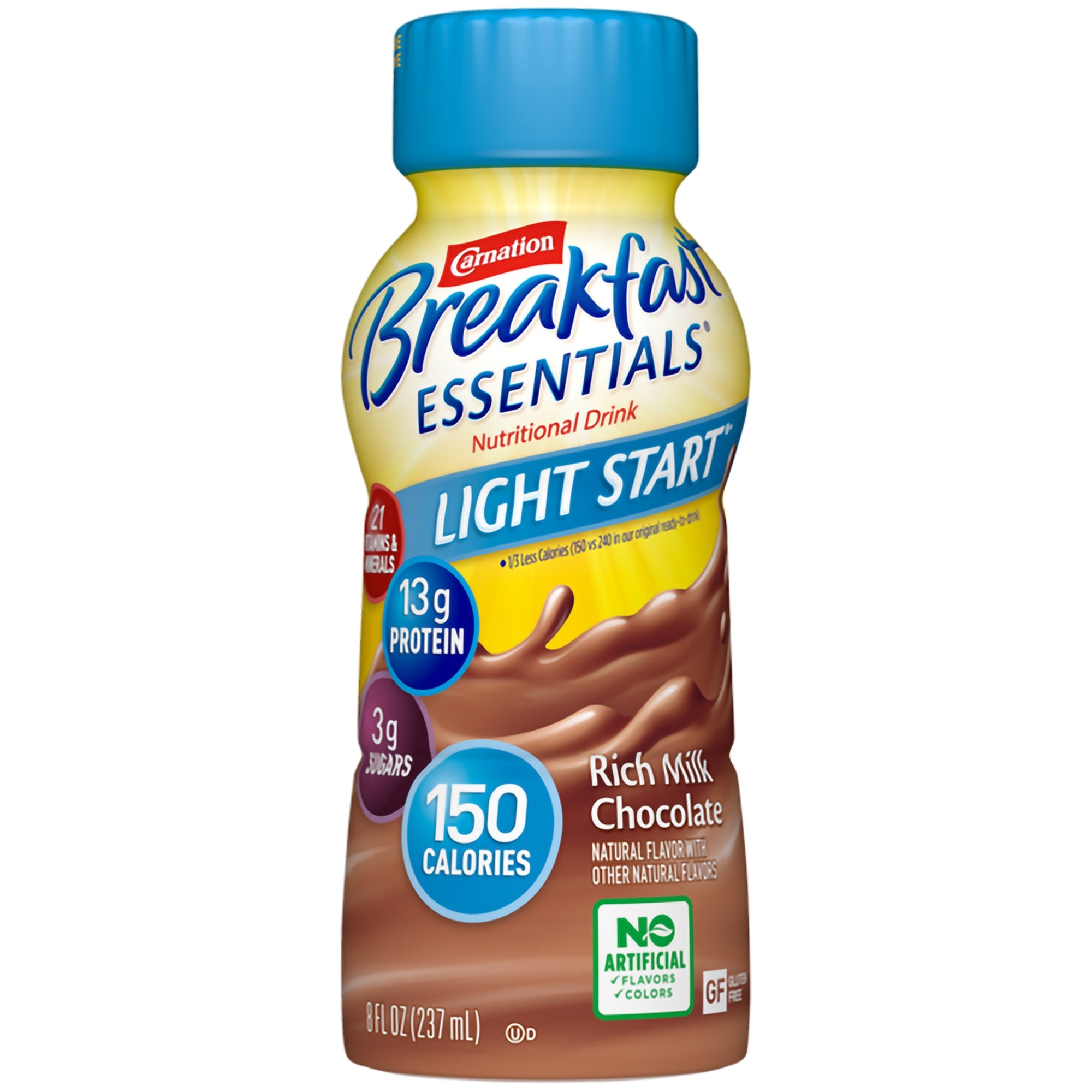 Carnation Breakfast Essentials® Light Start® Chocolate Oral Supplement, 8 oz. Bottle