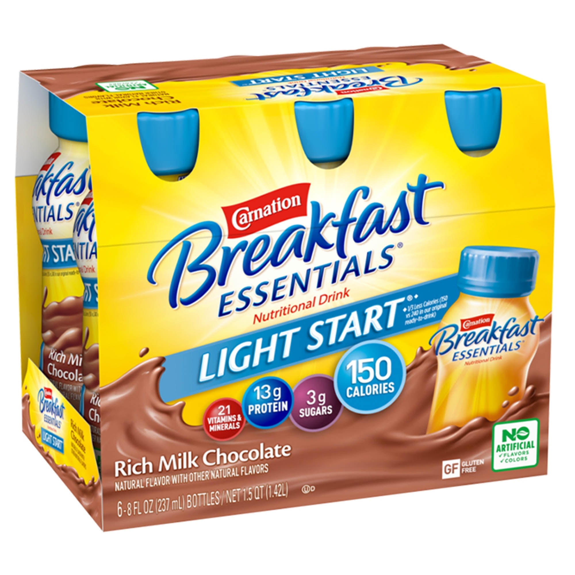 Carnation Breakfast Essentials® Light Start® Chocolate Oral Supplement, 8 oz. Bottle