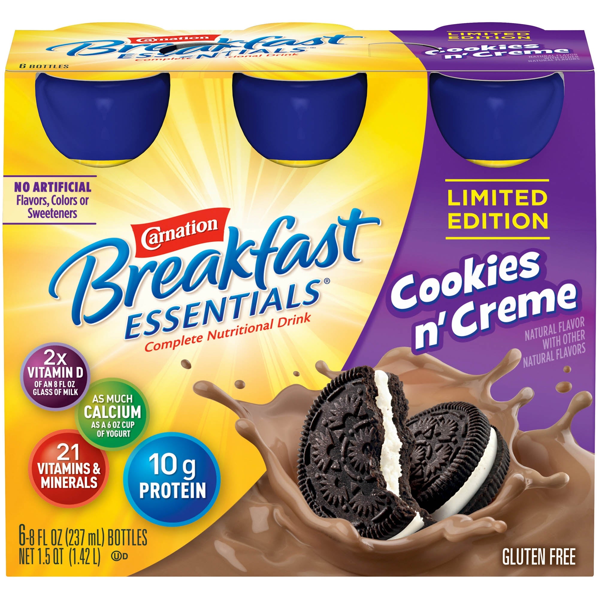 Carnation Breakfast Essentials® Cookies N CrÃ¨me Oral Supplement, 8 oz. Bottle