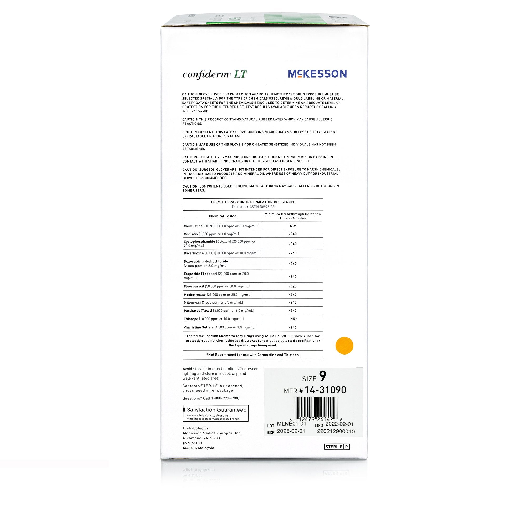 Confiderm® LT Latex Surgical Glove, Size 9, Ivory