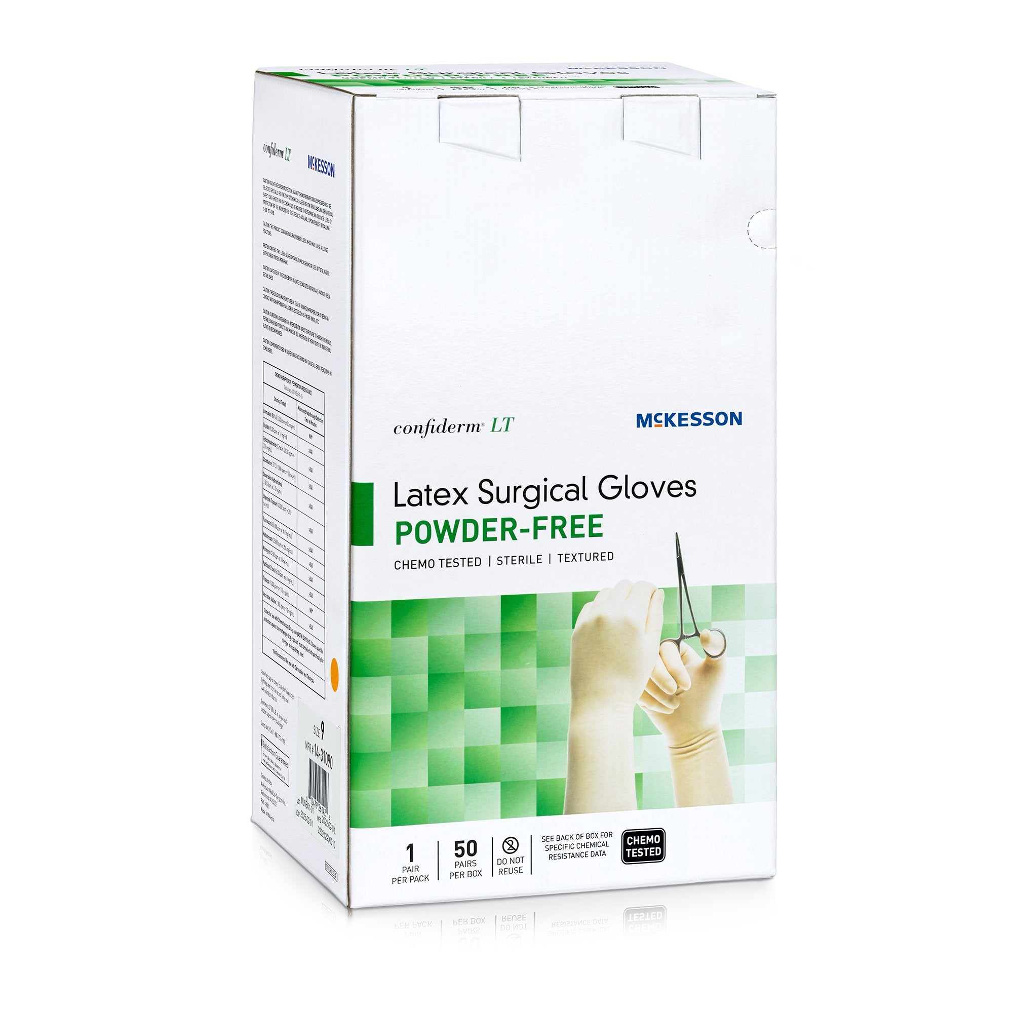 Confiderm® LT Latex Surgical Glove, Size 9, Ivory