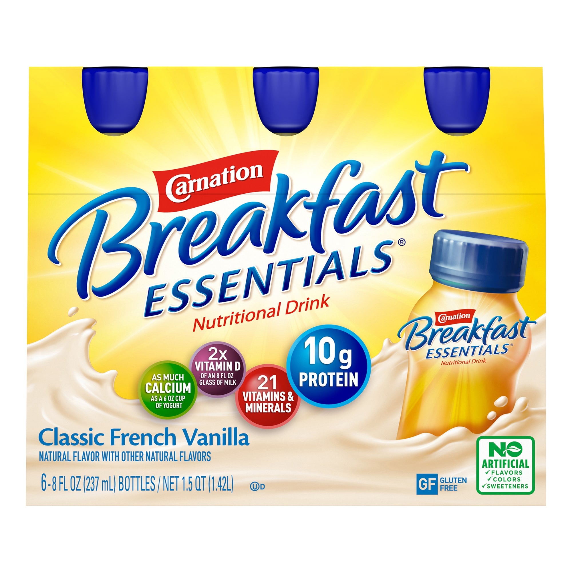 Carnation Breakfast Essentials® Vanilla Oral Supplement, 8 oz. Carton