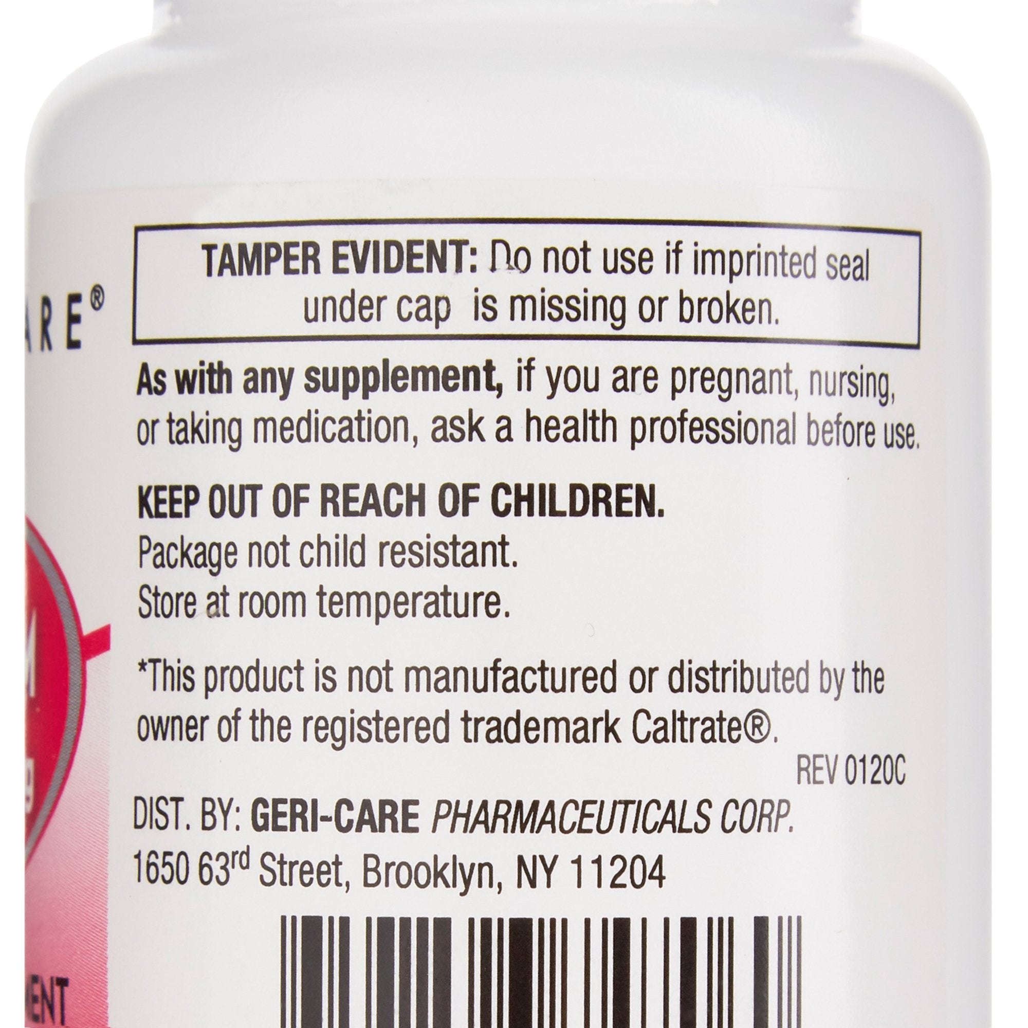 Geri-Care® Vitamin D-3 / Calcium Carbonate Joint Health Supplement