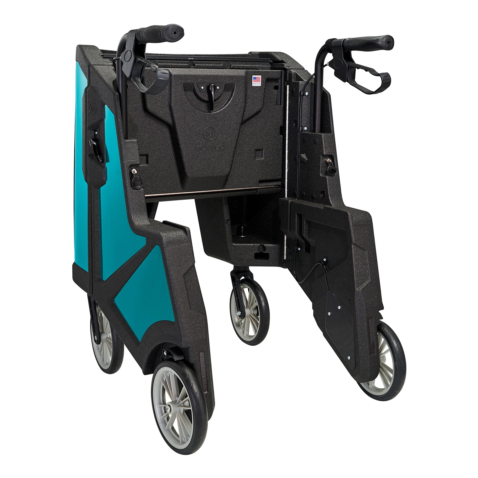 Tour 4 Wheel Rollator, 31 to 37 Inch Handle Height, Ocean Teal