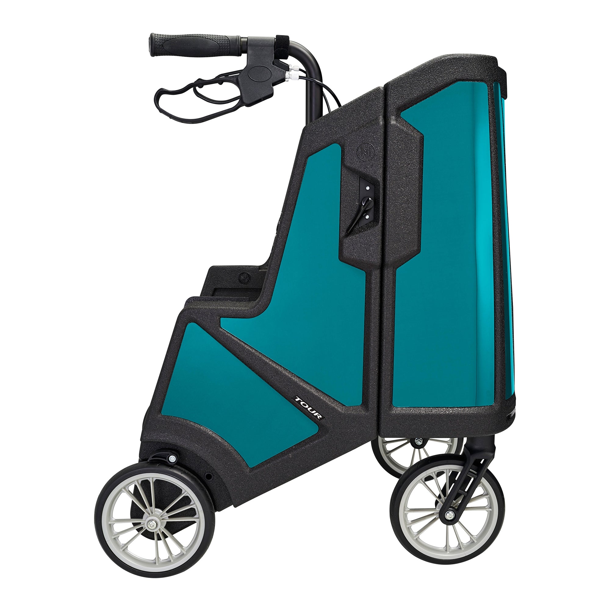 Tour 4 Wheel Rollator, 31 to 37 Inch Handle Height, Ocean Teal