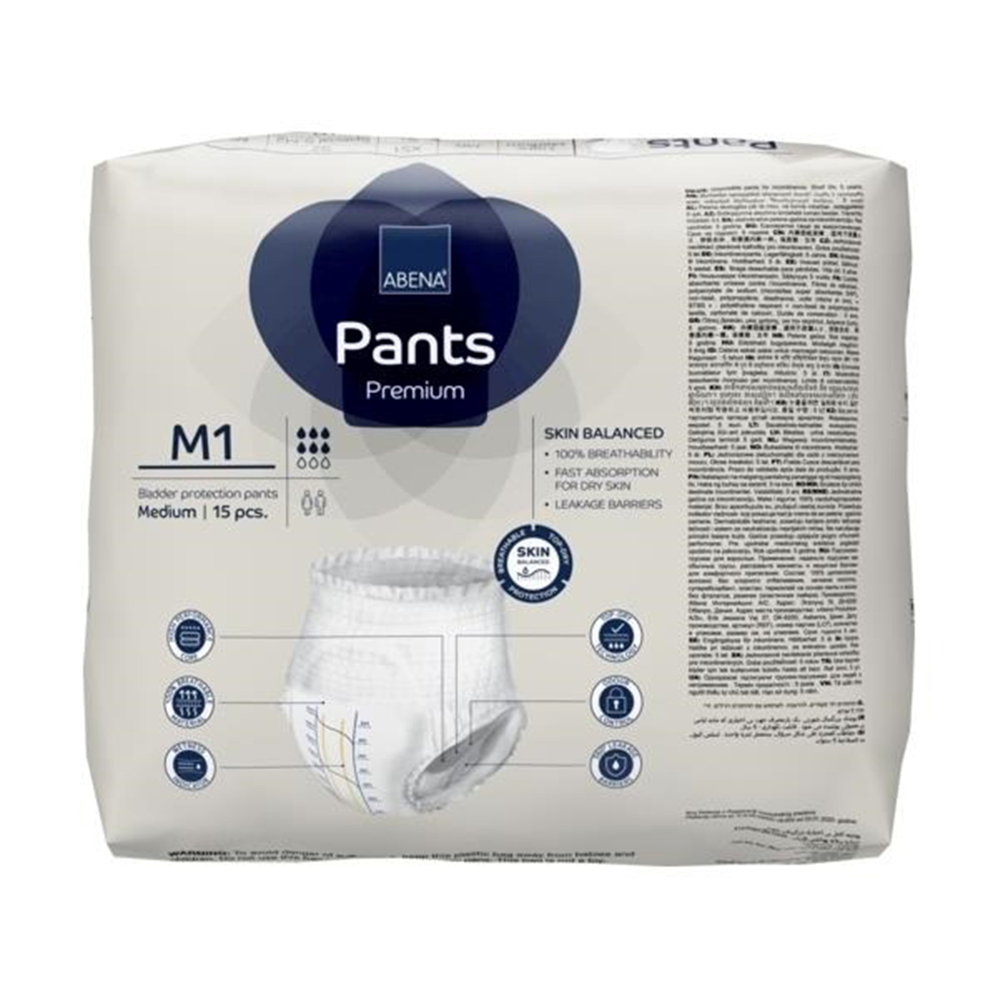 Abena® Premium Pants M1 Incontinence Brief, Medium