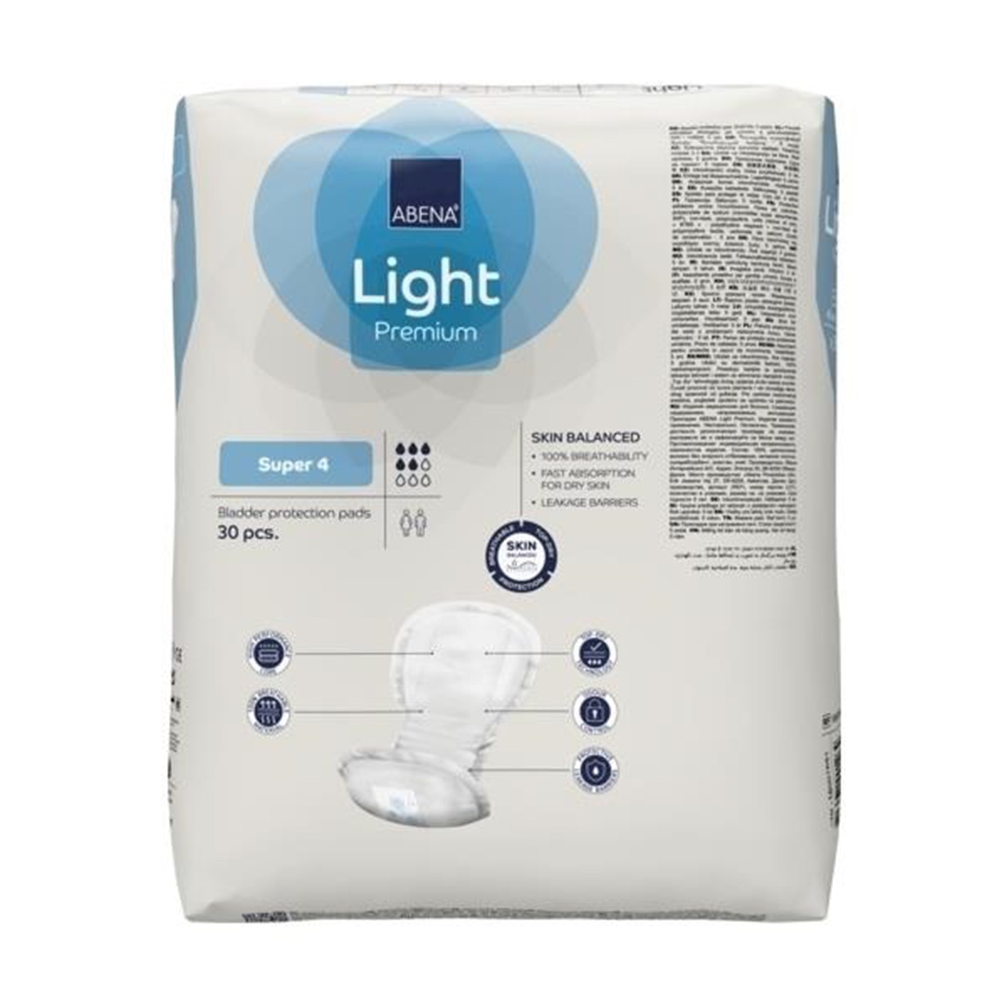 Abena® Light Premium Bladder Protection Pads, Super 4