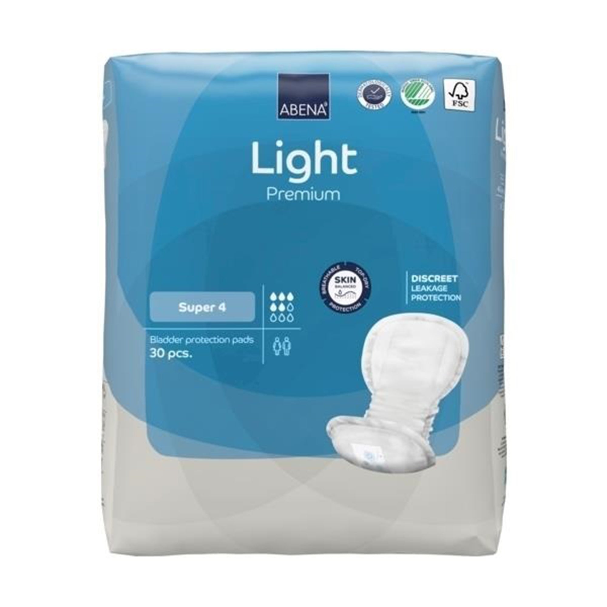 Abena® Light Premium Bladder Protection Pads, Super 4