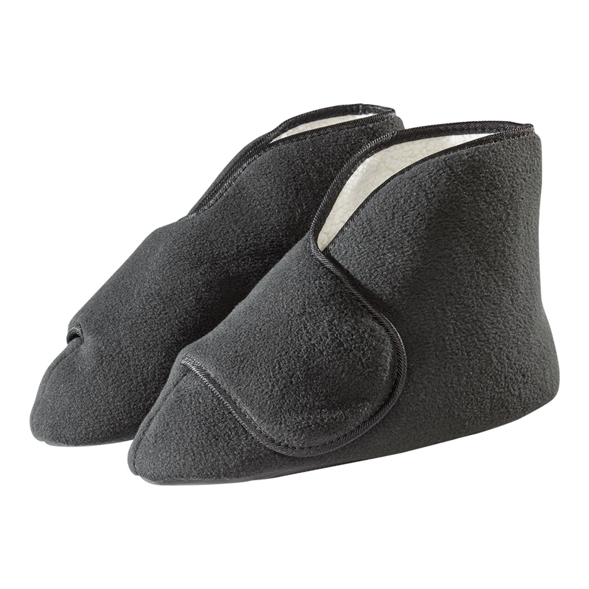 Silverts® Deep and Wide Diabetic Bootie Slippers, Black, 2X-Large