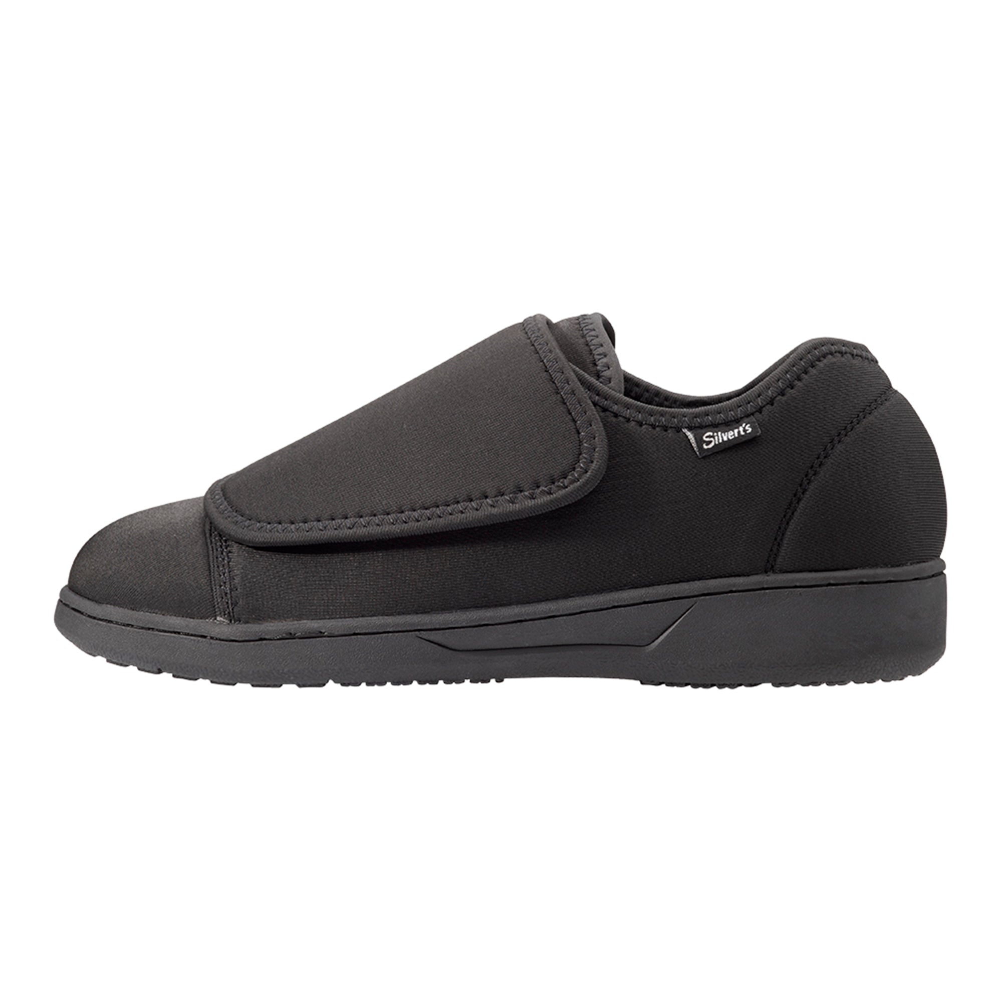 Silverts® Ultra Comfort Flex Hook and Loop Closure Shoe, Size 12, Black