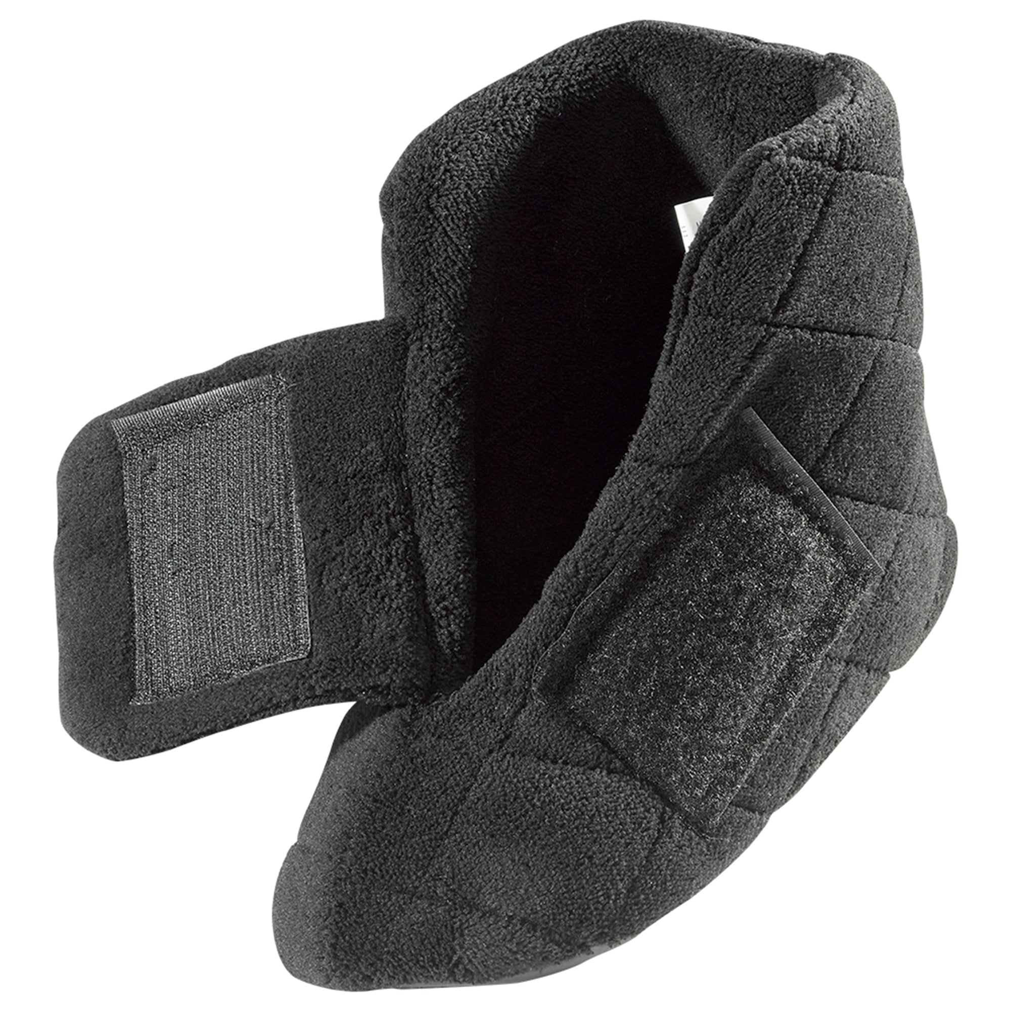 Silverts® Women's Extra Wide Swollen Feet Slippers, Black, Large