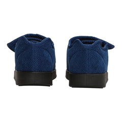 Silverts® Women's Double Extra Wide Easy Closure Slippers, Navy Blue, Size 10