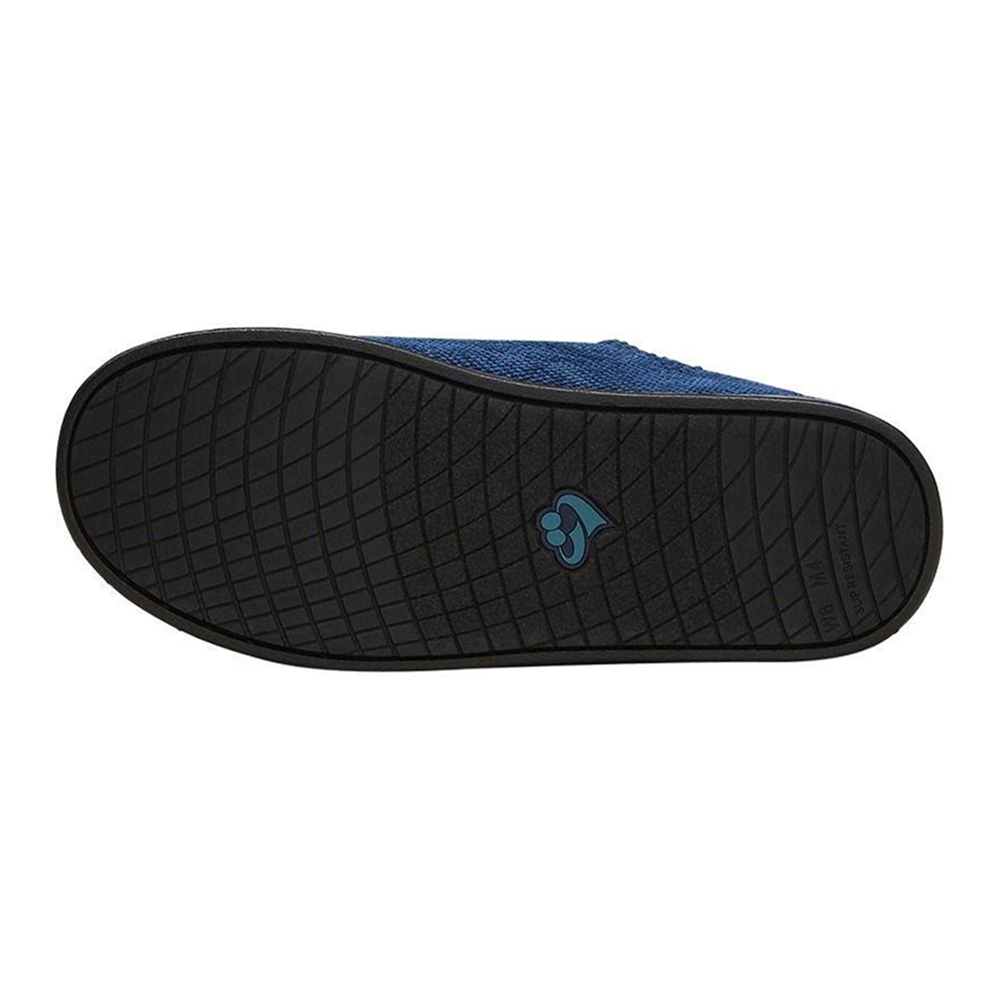 Silverts® Women's Double Extra Wide Easy Closure Slippers, Navy Blue, Size 10