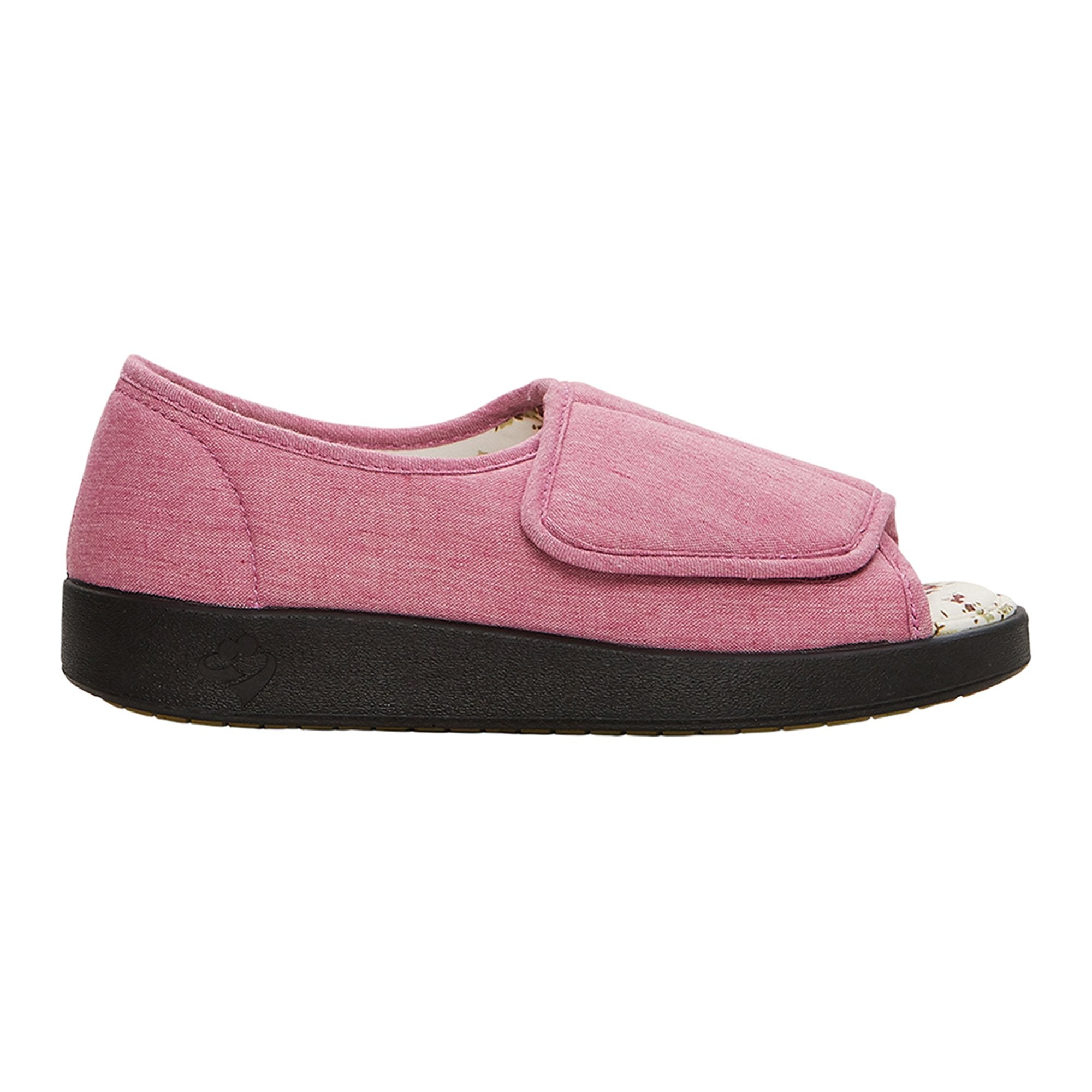 Silverts® Hook and Loop Closure Shoe, Size 6, Misty Rose