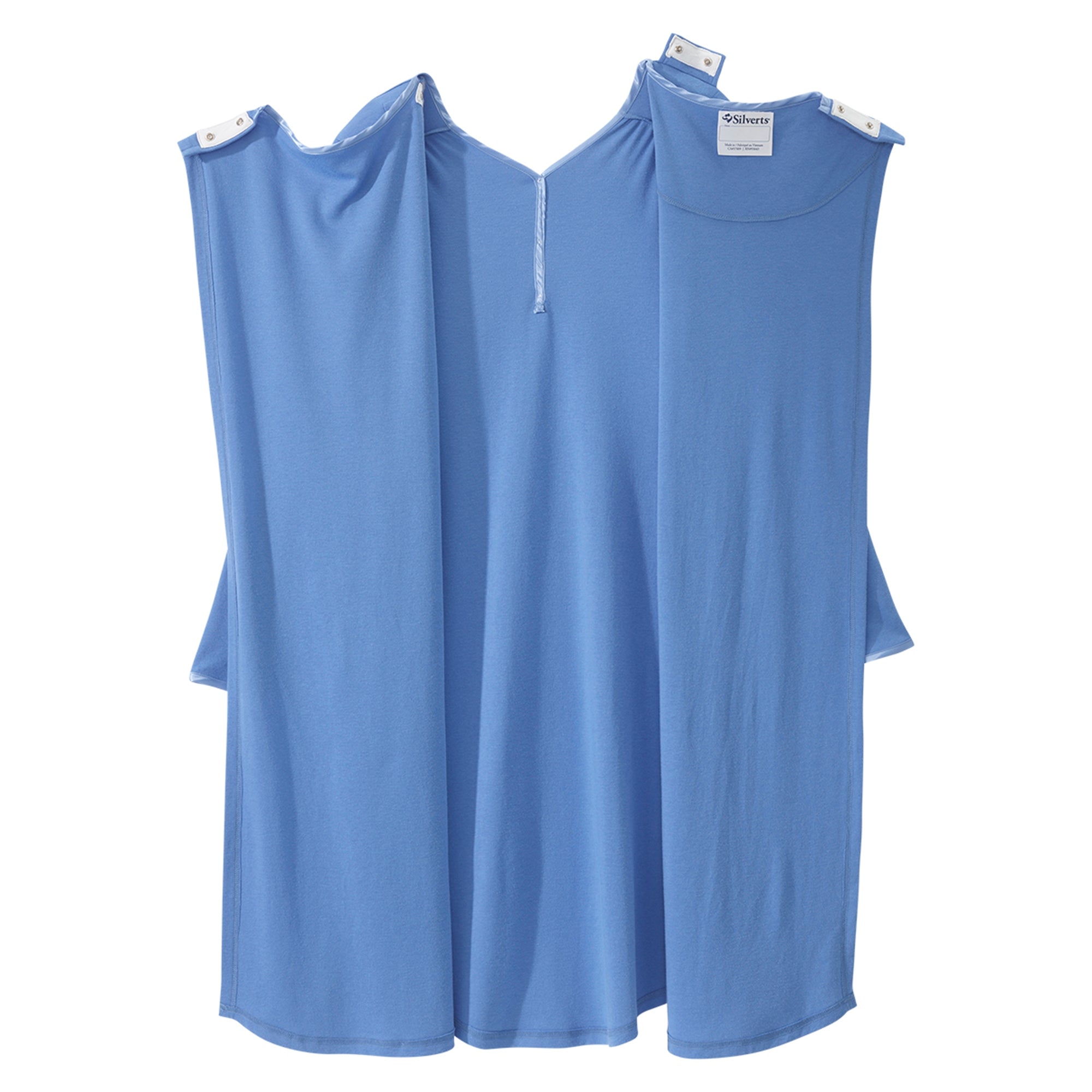 Silverts® Shoulder Snap Patient Exam Gown, X-Large, Blue