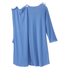 Silverts® Shoulder Snap Patient Exam Gown, X-Large, Blue