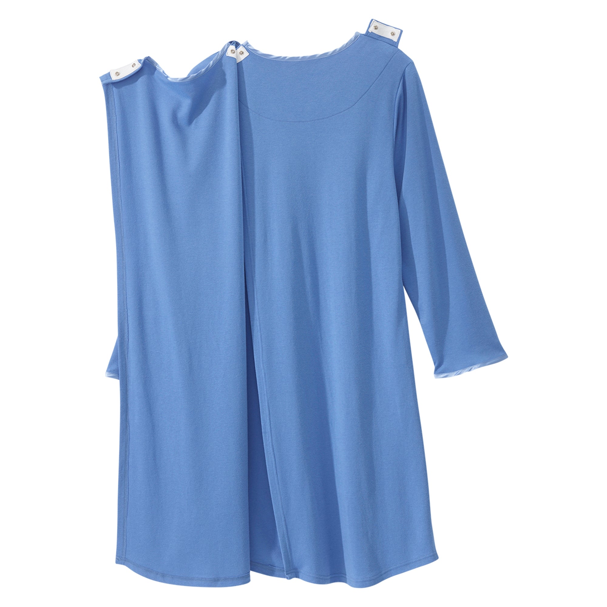 Silverts® Shoulder Snap Patient Exam Gown, 2X-Large, Blue
