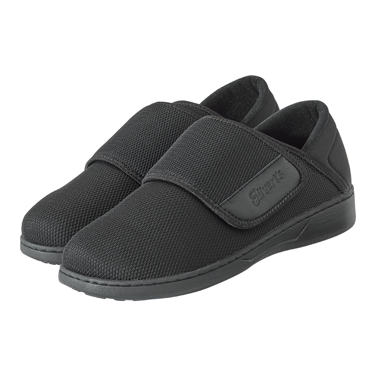 Silverts® Comfort Steps Hook and Loop Closure Shoe, Size 11, Black