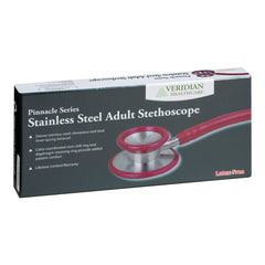 Veridian Pinnacale Series Stainless Steel Stethoscope, Black