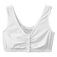 Silverts® Adaptive Front Snap Closure Bra, Medium, White