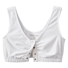 Silverts® Adaptive Front Snap Closure Bra, Medium, White