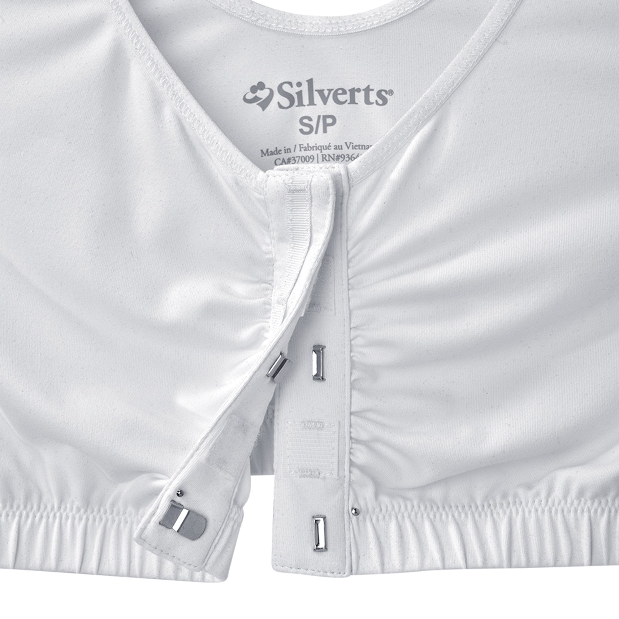 Silverts® Eezee Adaptive Front Hook Closure Bra, X-Large, White