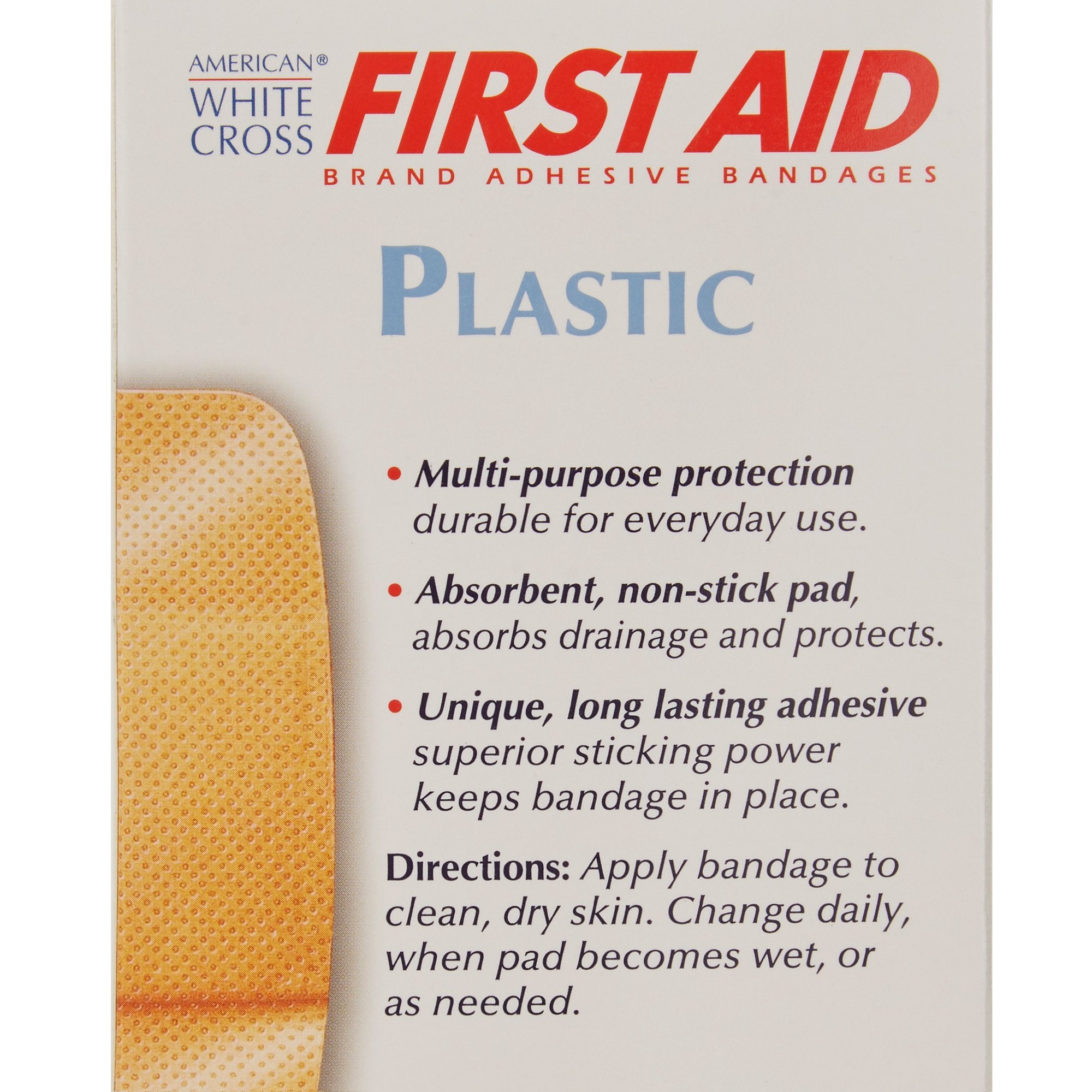 American® White Cross First Aid Adhesive Strip, 2 x 4 Inch