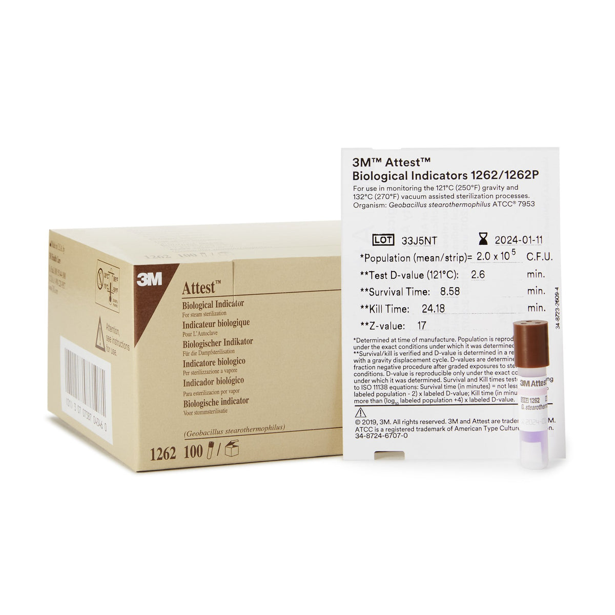 3M Attest48-Hour Biological Indicator Vial for Steam Sterilization
