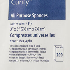 Curity NonSterile Nonwoven Sponge, 3 x 3 Inch