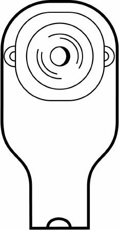 Premier Flextend One-Piece Drainable Transparent Colostomy Pouch, 12 Inch Length, 5/8 Inch Stoma