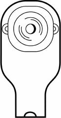 Premier Flextend One-Piece Drainable Transparent Colostomy Pouch, 12 Inch Length, 5/8 Inch Stoma